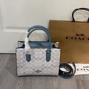 Coach Ombre Signature Mini Tote Bag with Crossbody Strap